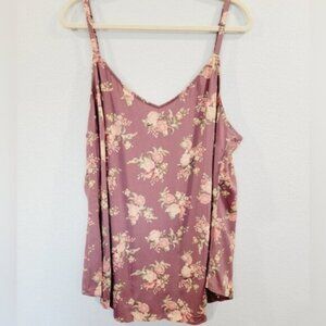 NWT Torrid Ava Stretch Challis Cami Bonita Floral Rose Taupe Torrid Plus Size 2